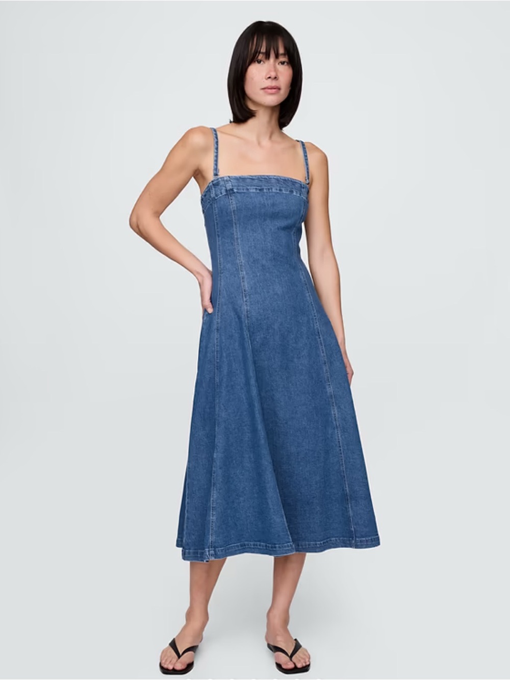 GAP Denim Midi Tank Dress Size 0